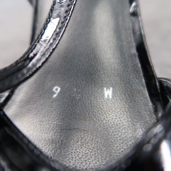 Stuart Weitzman Shoes Womens 9 Pump Slingback Strappy Heel Leather Fashion Black - Picture 15 of 16